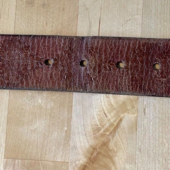 Buckle Womens Brown Leather Floral Hippie Boho Belt Sz L - Picture 7 of 8